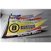 Image 1 : (7) NHL Pennants - Bruins, Habs, Rangers, Black Hawks, Islanders, Whalers, North Stars
