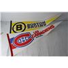 Image 2 : (7) NHL Pennants - Bruins, Habs, Rangers, Black Hawks, Islanders, Whalers, North Stars