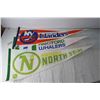 Image 4 : (7) NHL Pennants - Bruins, Habs, Rangers, Black Hawks, Islanders, Whalers, North Stars