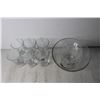 Image 4 : Glass Bowl, (6) Cups, (2) Vases