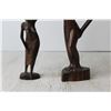 Image 2 : (2) Wooden Carved African Woman Figurine