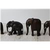 Image 3 : (5) Carved Wooden Elephant Figurines