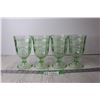 Image 1 : (4) Green Glass Goblets