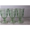 Image 2 : (4) Green Glass Goblets