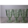 Image 3 : (4) Green Glass Goblets