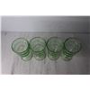 Image 4 : (4) Green Glass Goblets