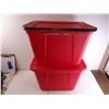 Image 2 : *(2) Red 76 Litre Totes with Lids