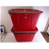 Image 2 : *(2) Red 76 Litre Totes with Lids