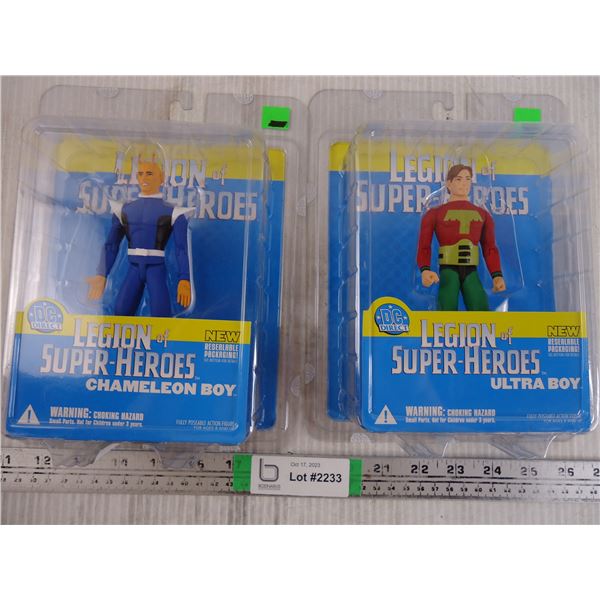 2x The Bid Price-(2) Legion of Super-Heroes-Ultra Boy and Chameleon Boy (NIB)