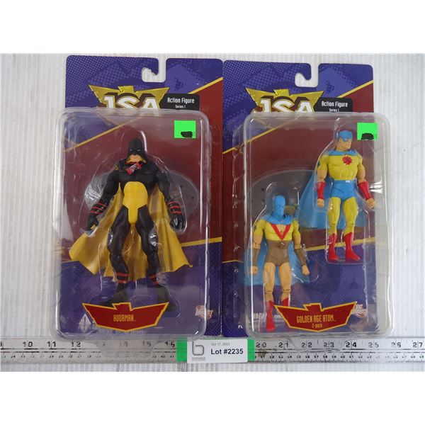 2xThe Bid Price- (2) JSA Action Figures- Hourman and Golden Age Atom