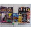 Image 1 : (2) Star Trek Action Figures and Star Trek TNG Keychain