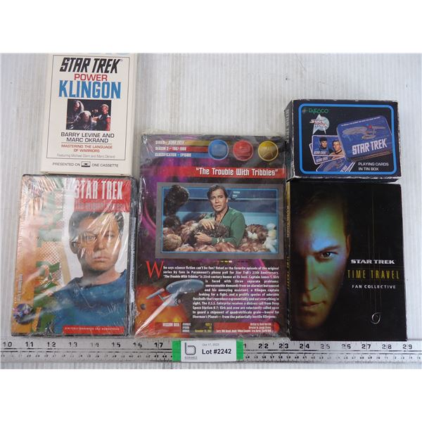 (5) Star Trek the Original Items-DVD-Cassette-Cards-Magazine