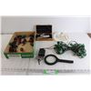 Image 1 : Christmas Lights with Bulbs - Untested, Magnifying Glass, Misc.
