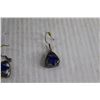 Image 2 : Pair of .925 Silver Blue Earrings