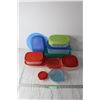 Image 1 : (9) Assorted Refrigerator Containers - One is Tupperware