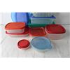 Image 3 : (9) Assorted Refrigerator Containers - One is Tupperware