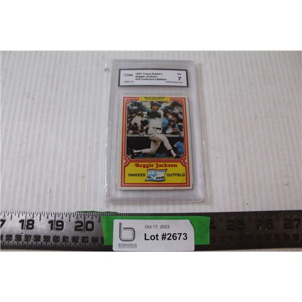 1981 Topps Drake's Reggie Jackson #10 Collectors Edition Graded GMA 7