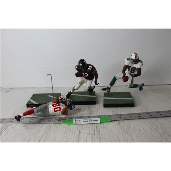 (3) NFL Figurines