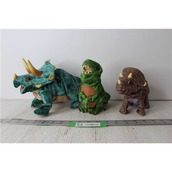 (3) Dinosaur Toys