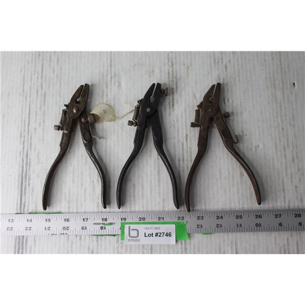 (3) Pairs of Saw Set Pliers