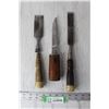Image 1 : (3) Wood Chisels (Handle Coming Off)