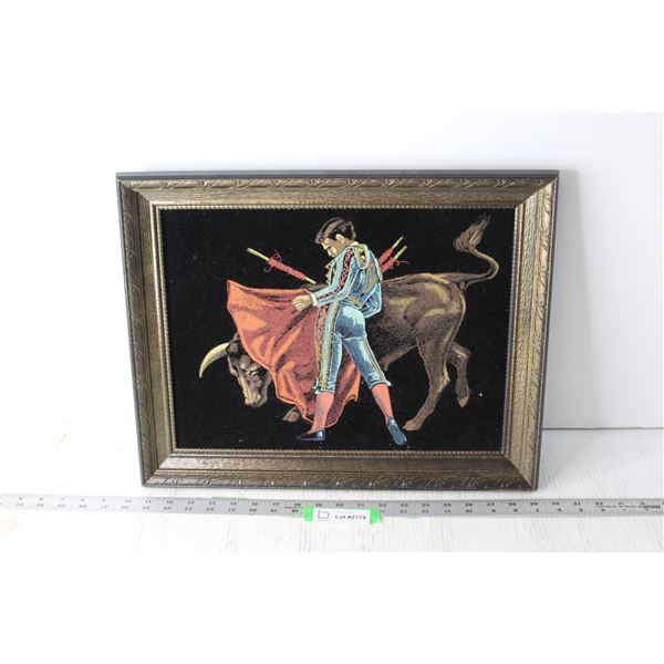 Framed Velvet Matador Painting