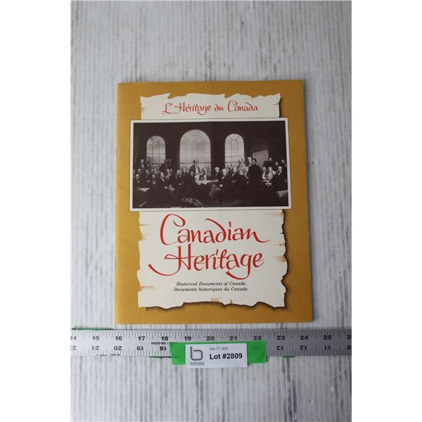 Canadian Heritage; Historical Documents of Canada Book