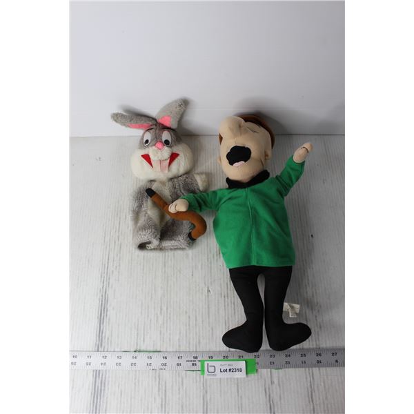 Stuffed Mr. Magoo? and Bugs Bunny Puppet