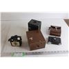 Image 1 : (4) Vintage Cameras - Kodak Brownie Bullet, Sharp Shot, Baldinette