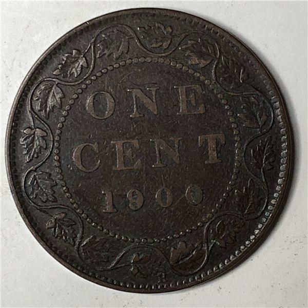 Canadian Large Cent 1900H VF++