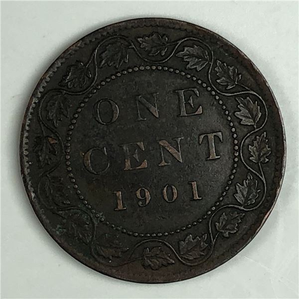 Canadian Large Cent 1901 EF+++