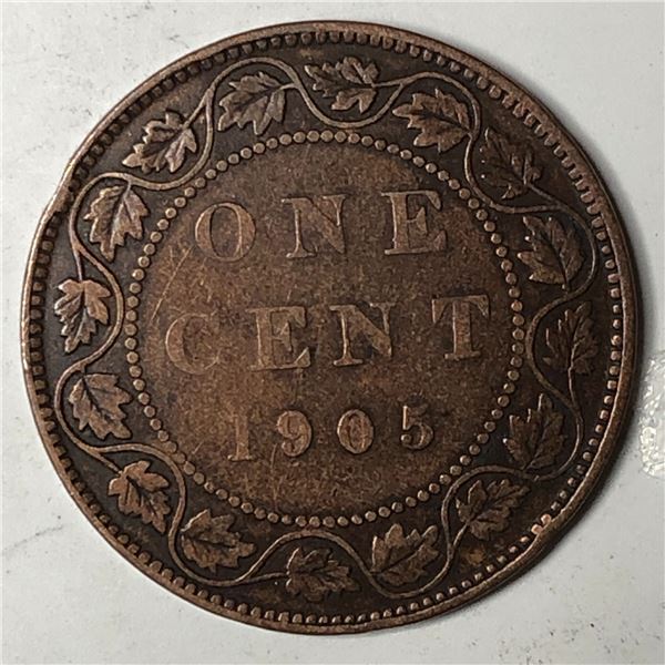 Canadian Large Cent 1905 VF+