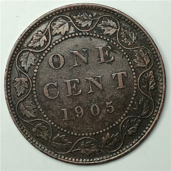 Canadian Large Cent 1905 VF+