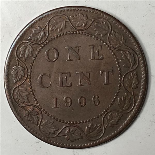 Canadian Large Cent 1906 AU