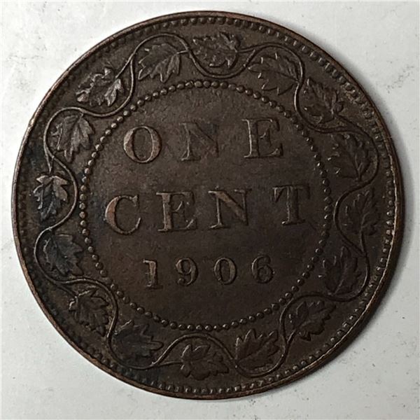 Canadian Large Cent 1906 EF++