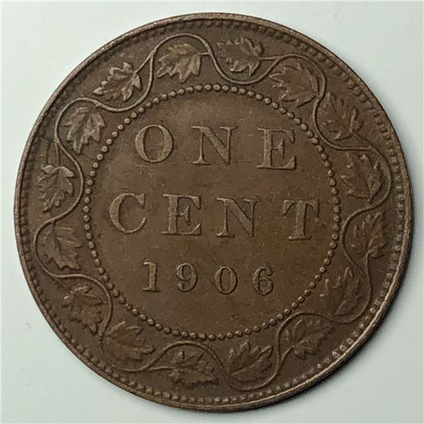 Canadian Large Cent 1906 EF++