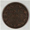 Image 1 : Canadian Large Cent 1907 H VF+