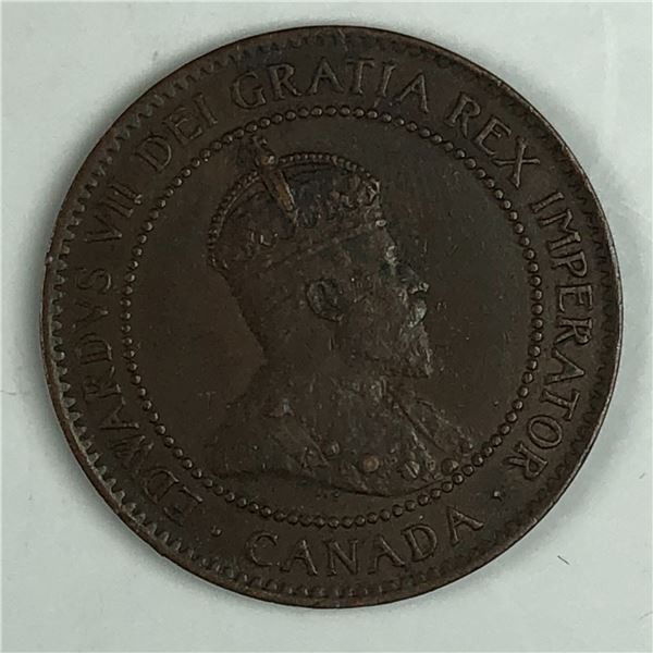 Canadian Large Cent 1907 EF+