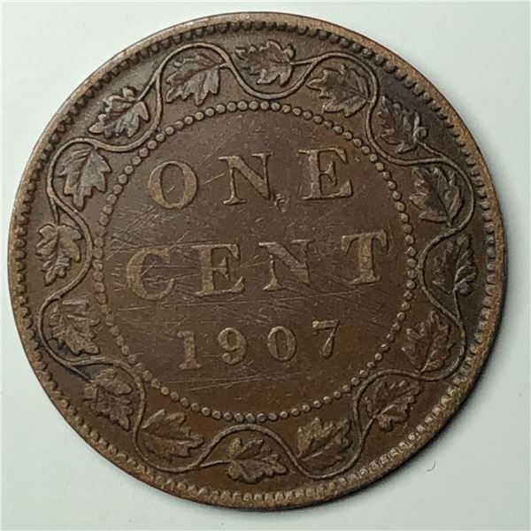 Canadian Large Cent 1907 EF