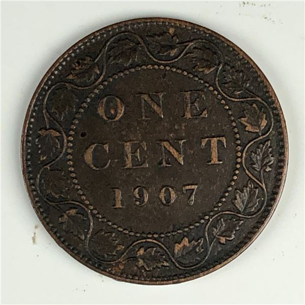 Canadian Large Cent 1907 EF+