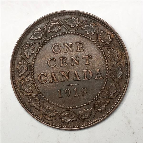 Canadian Large Cent 1919 UNC