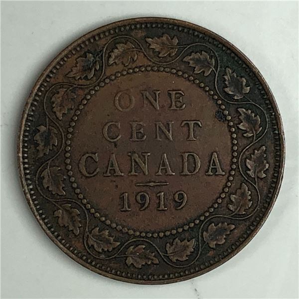 Canadian Large Cent 1919 EF++