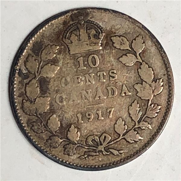 Canadian .10 Cent Dime 1917