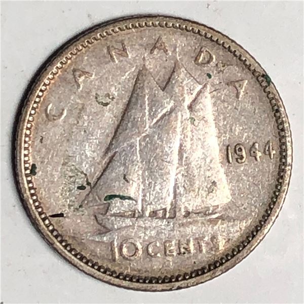 Canadian .10 Cent Dime 1944