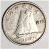 Image 1 : Canadian .10 Cent Dime 1946 F