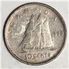 Image 1 : Canadian .10 Cent Dime 1950