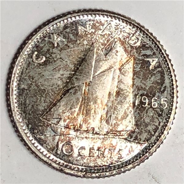 Canadian .10 Cent Dime 1965