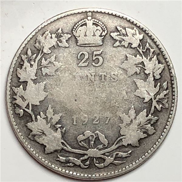 1927 King George V 25 Cents