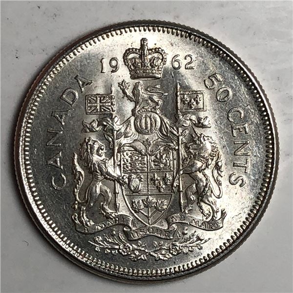 1962 Queen Elizabeth 50 Cents