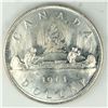 Image 1 : 1961 Queen Elizabeth II Canadian Silver Dollar